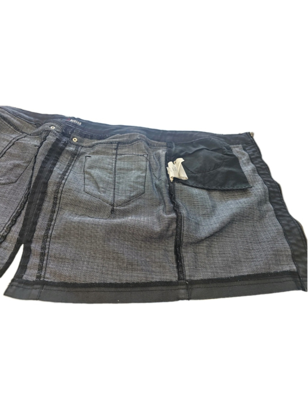 Vintage Morgan de Toi Black Mini Skirt, Size 10,88% Cotton,Boho Y2K Sexy Goth - Picture 4 of 16